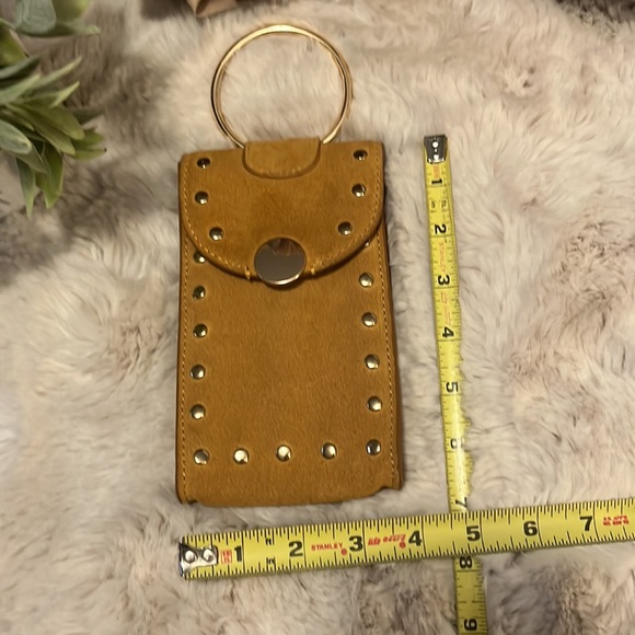 H&M Suede Mustard Color Clutch Bag Purse - Picture 2 of 4
